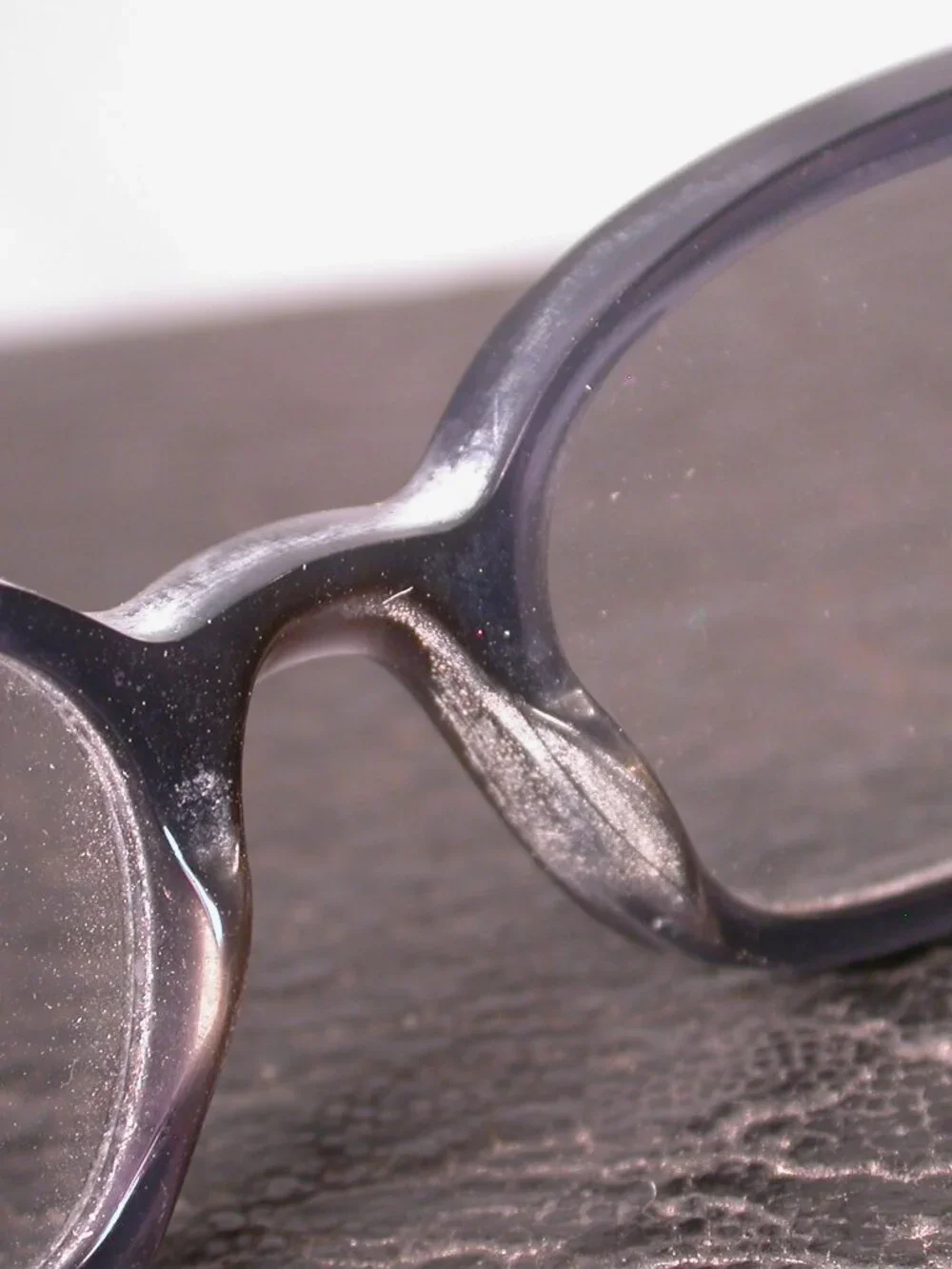 Authentic Anne et Valentin Miniba Smoke Clear Pearl Eyeglasses Made in France